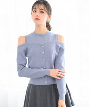 画像をギャラリービューアに読み込む, 肩開きレイヤード風ニット/MM448316