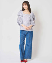 画像をギャラリービューアに読み込む, 肩リボンプリントブラウス/TT518102