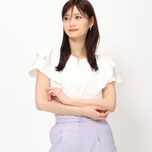画像をギャラリービューアに読み込む, 【予約販売】フレア袖パールカットブラウス/MM428102 (ホワイト)
