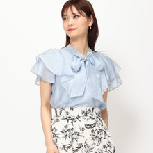 画像をギャラリービューアに読み込む, シアーボウタイブラウス/MM428108 (ブルー)