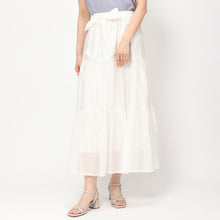 画像をギャラリービューアに読み込む, シアーティアードスカート/MM427208 (ホワイト)