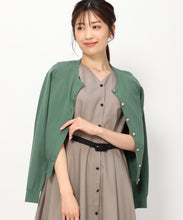 画像をギャラリービューアに読み込む, ベーシック金釦カーディガン/MM438406 (グリーン)