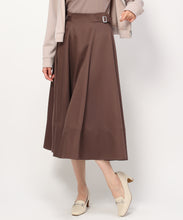 画像をギャラリービューアに読み込む, サイドバックルフレアスカート/MM437210 (ブラウン)