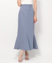 画像をギャラリービューアに読み込む, 配色ステッチマーメイドスカート/MM437203 (ブルー)
