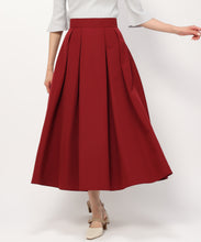 画像をギャラリービューアに読み込む, タックボリュームカラースカート/MM437202 (レッド)