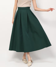画像をギャラリービューアに読み込む, タックボリュームカラースカート/MM437202 (グリーン)