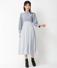 画像をギャラリービューアに読み込む, ドッキングフレアワンピース/MM437406 (ブルー)