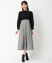 画像をギャラリービューアに読み込む, ドッキングフレアワンピース/MM437406 (ブラック)