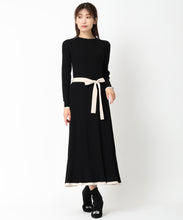 画像をギャラリービューアに読み込む, ベーシック配色Aラインニットワンピース/MM437408
