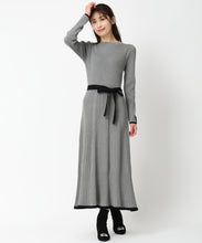 画像をギャラリービューアに読み込む, ベーシック配色Aラインニットワンピース/MM437408