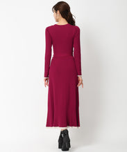 画像をギャラリービューアに読み込む, ベーシック配色Aラインニットワンピース/MM437408