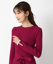 画像をギャラリービューアに読み込む, ベーシック配色Aラインニットワンピース/MM437408