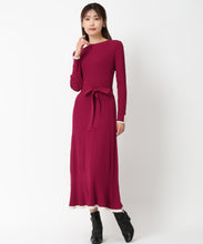 画像をギャラリービューアに読み込む, ベーシック配色Aラインニットワンピース/MM437408