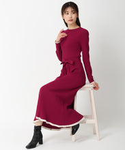 画像をギャラリービューアに読み込む, ベーシック配色Aラインニットワンピース/MM437408