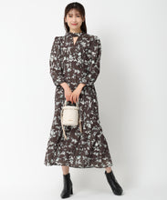 画像をギャラリービューアに読み込む, ぼかしフラワータイ付きワンピース/MM437409
