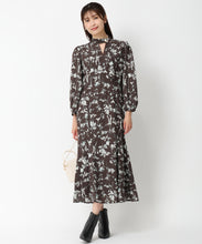 画像をギャラリービューアに読み込む, ぼかしフラワータイ付きワンピース/MM437409