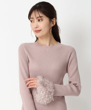 画像をギャラリービューアに読み込む, フェザー袖リブニット/MM438309