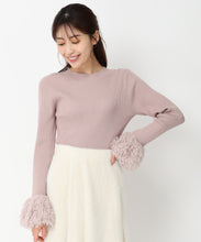 画像をギャラリービューアに読み込む, フェザー袖リブニット/MM438309