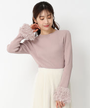 画像をギャラリービューアに読み込む, フェザー袖リブニット/MM438309