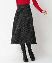 画像をギャラリービューアに読み込む, ツイードフレアスカート/MM447202 (ブラック)