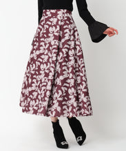 画像をギャラリービューアに読み込む, ブッチャーフラワースカート/MM447205 (ワイン)