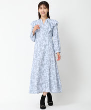 画像をギャラリービューアに読み込む, バイカラーフラワーワンピース/MM447411 (ブルー)