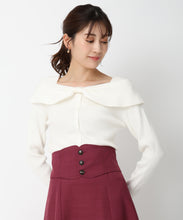 画像をギャラリービューアに読み込む, 2wayリボンケープカラーニット/MM448302