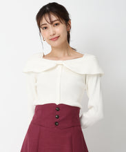 画像をギャラリービューアに読み込む, 2wayリボンケープカラーニット/MM448302