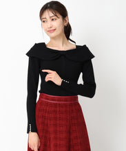 画像をギャラリービューアに読み込む, 2wayリボンケープカラーニット/MM448302