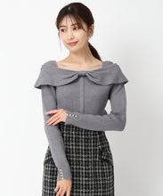 画像をギャラリービューアに読み込む, 2wayリボンケープカラーニット/MM448302