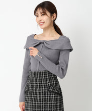 画像をギャラリービューアに読み込む, 2wayリボンケープカラーニット/MM448302