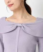 画像をギャラリービューアに読み込む, 2wayリボンケープカラーニット/MM448302