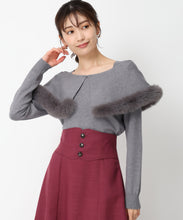 画像をギャラリービューアに読み込む, 2wayケープファーニット/MM448305 (グレー)