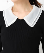 画像をギャラリービューアに読み込む, シアーダブル衿2wayニット/MM448309