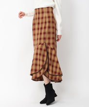 画像をギャラリービューアに読み込む, 配色アシメフリルスカート/MM437214 (レッド)