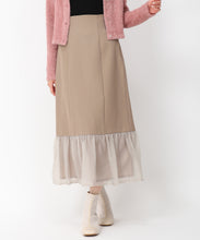 画像をギャラリービューアに読み込む, 異素材切替フレアスカート/MM447207