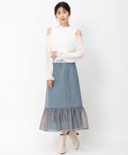 画像をギャラリービューアに読み込む, 異素材切替フレアスカート/MM447207