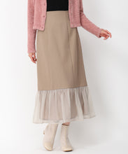 画像をギャラリービューアに読み込む, 異素材切替フレアスカート/MM447207