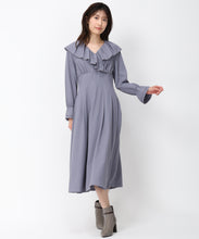 画像をギャラリービューアに読み込む, カシュクールラッフルワンピース/MM447413 (ブルー)