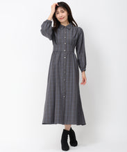 画像をギャラリービューアに読み込む, 前開きシャツワンピース/MM447415 (ブルー系)