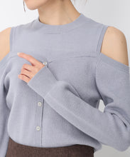 画像をギャラリービューアに読み込む, 肩開きレイヤード風ニット/MM448316