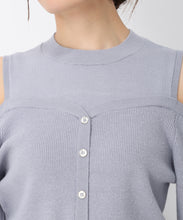 画像をギャラリービューアに読み込む, 肩開きレイヤード風ニット/MM448316