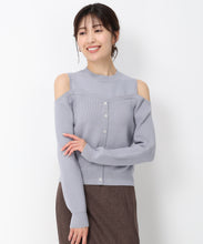 画像をギャラリービューアに読み込む, 肩開きレイヤード風ニット/MM448316