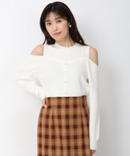 画像をギャラリービューアに読み込む, 肩開きレイヤード風ニット/MM448316