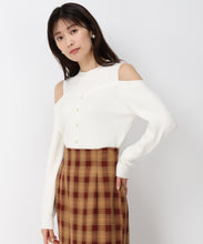 画像をギャラリービューアに読み込む, 肩開きレイヤード風ニット/MM448316