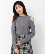 画像をギャラリービューアに読み込む, 肩開きレイヤード風ニット/MM448316