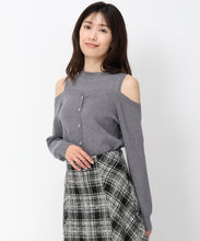 画像をギャラリービューアに読み込む, 肩開きレイヤード風ニット/MM448316