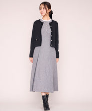 画像をギャラリービューアに読み込む, 【先行予約/10月上旬入荷予定】フリルレイヤードツイード風ワンピース/MM647411