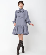 画像をギャラリービューアに読み込む, ボウタイミニワンピース/MM447412 (ブルー)