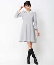 画像をギャラリービューアに読み込む, レース襟ミニツイードワンピース /MM447418